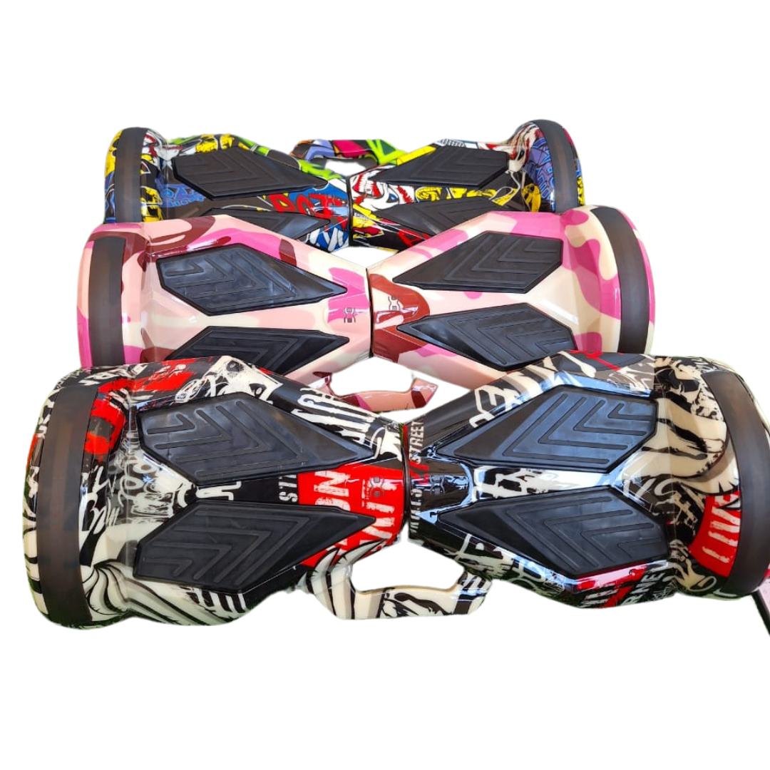 Hoverboard with Vibrant Pattern for Kids and Teens