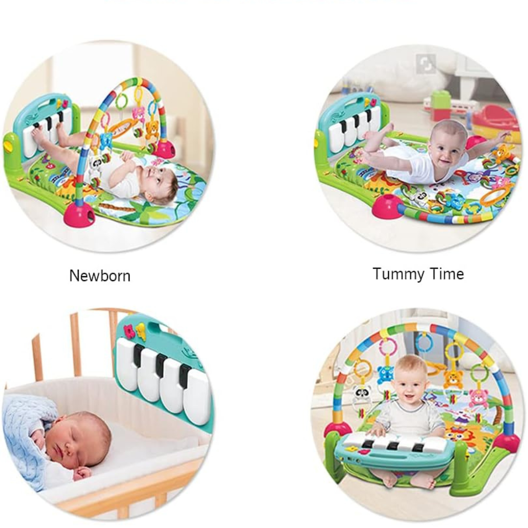 Play Mat for Babies - Baby Kick and Play Piano Gym Mat for Kids, Toys for Babies, Infant Fitness Rack for Kids for Newborn to Toddler | Activity Mats for Kids