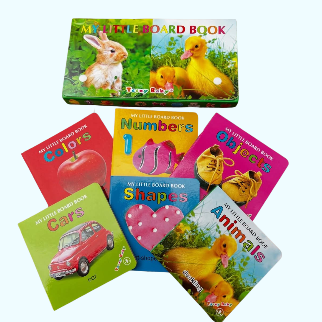 My Little Board Book Set for Toddlers - Baby Educational Collection for Early Learning 