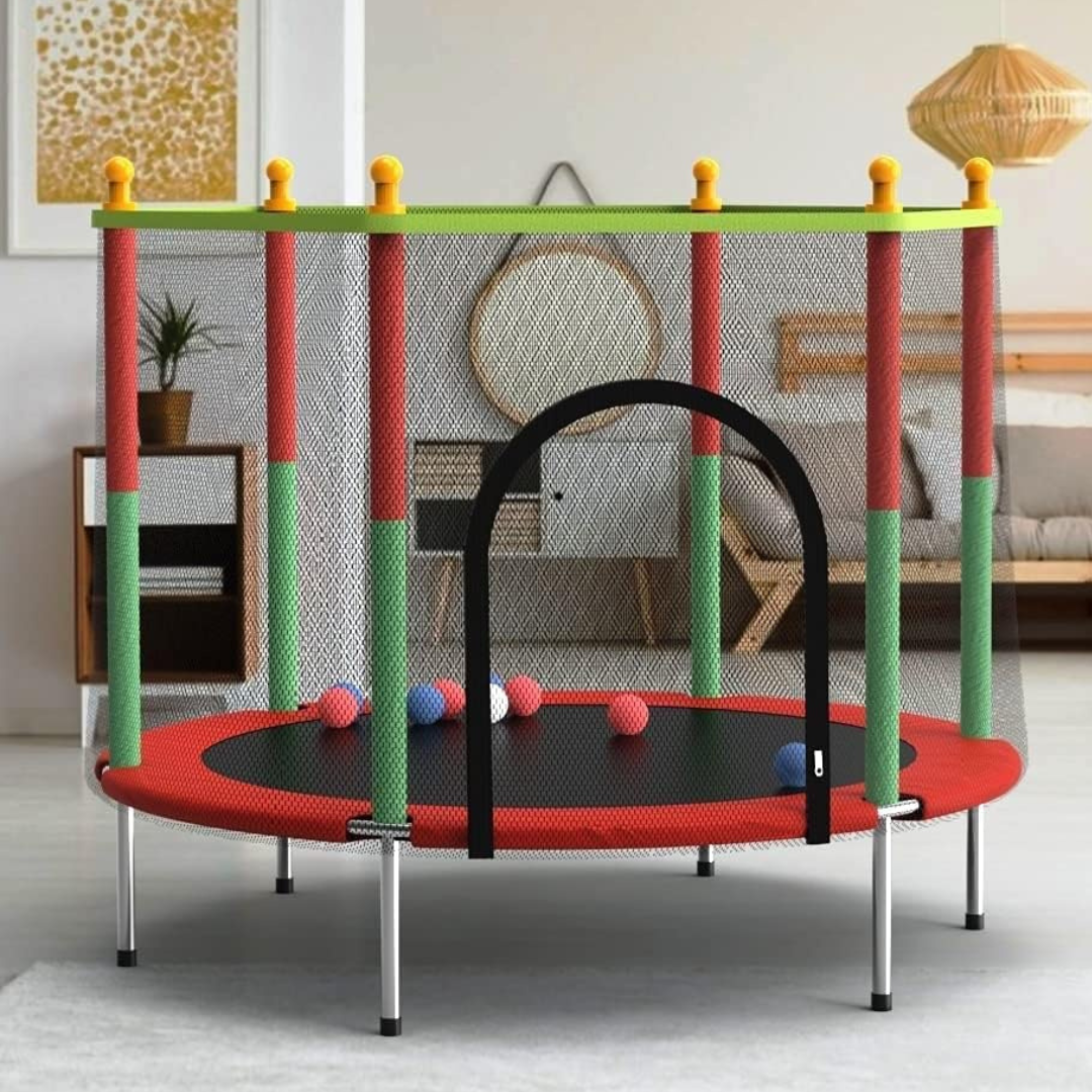 4ft Trampoline, Small Mini Trampoline for Kids with Enclosure - Indoor Trampoline for Toddlers