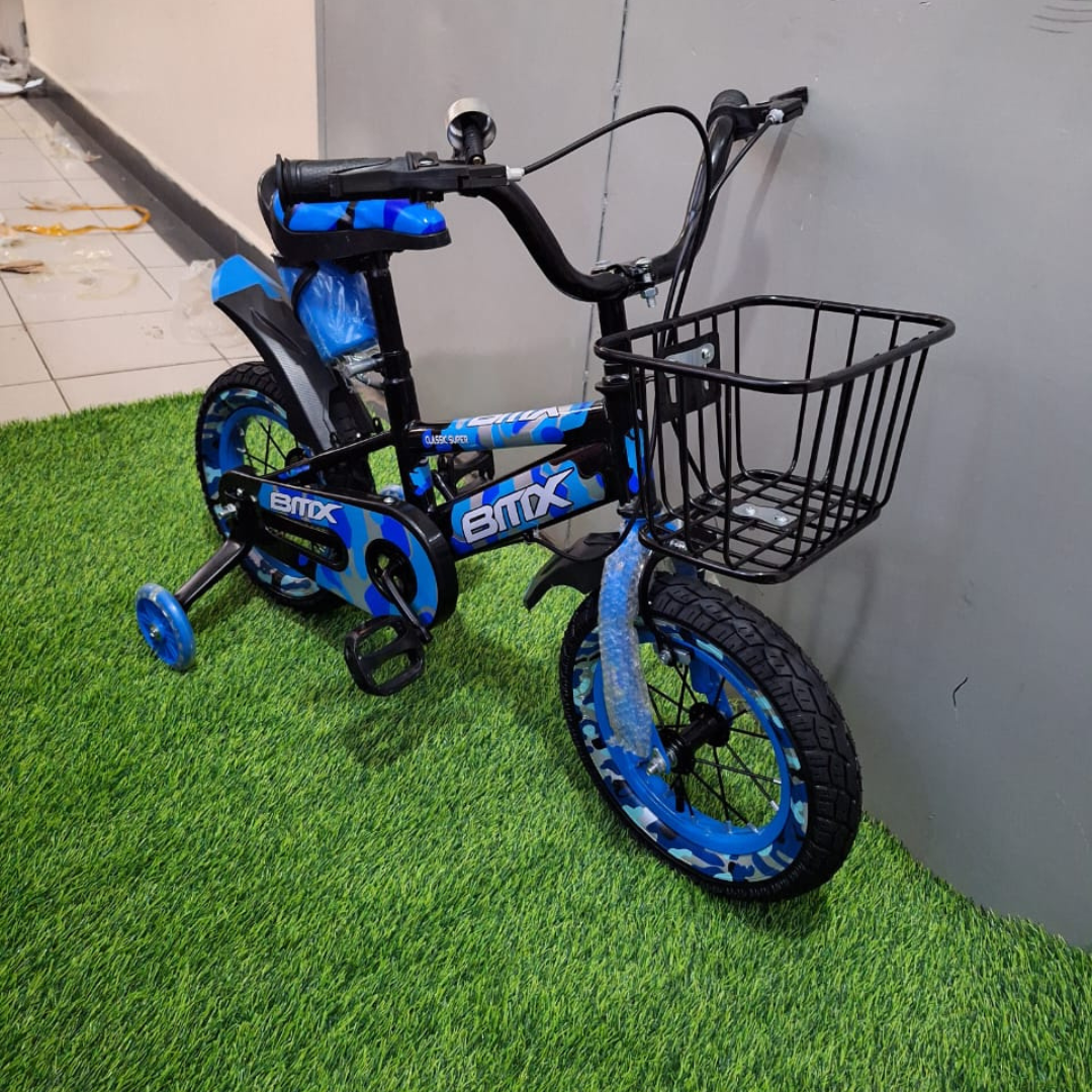 Blue Camo BMX Bike for Kids with Training Wheels - Children's Bicycle in Kenya