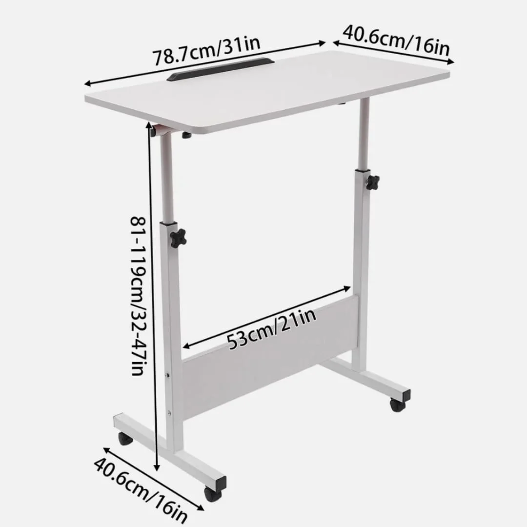 Laptop Stand Adjustable Table, Bedside Side Table - Foldable & Adjustable Table for Laptop, Reading & Coffee