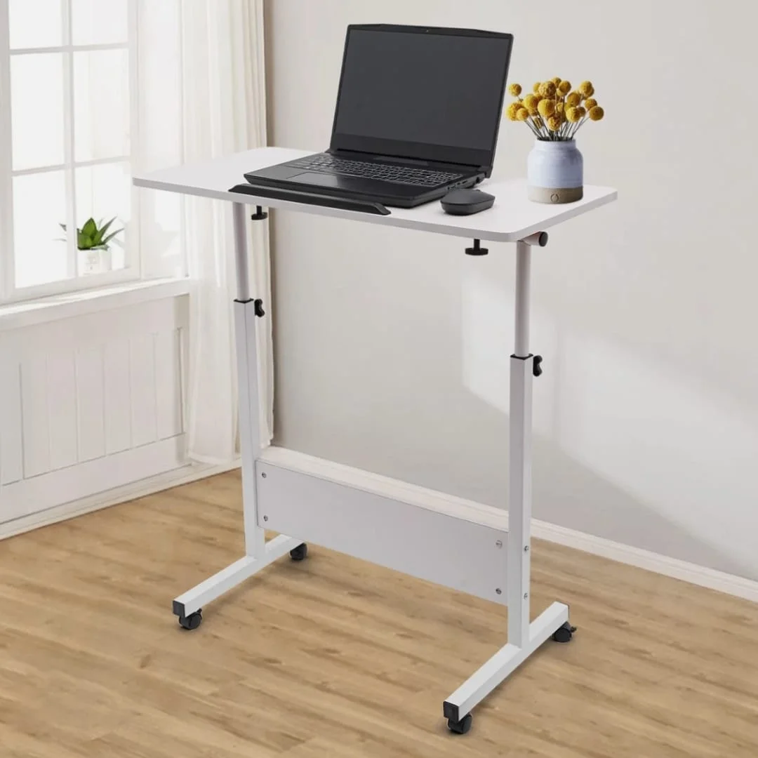 Laptop Stand Adjustable Table, Bedside Side Table - Foldable & Adjustable Table for Laptop, Reading & Coffee