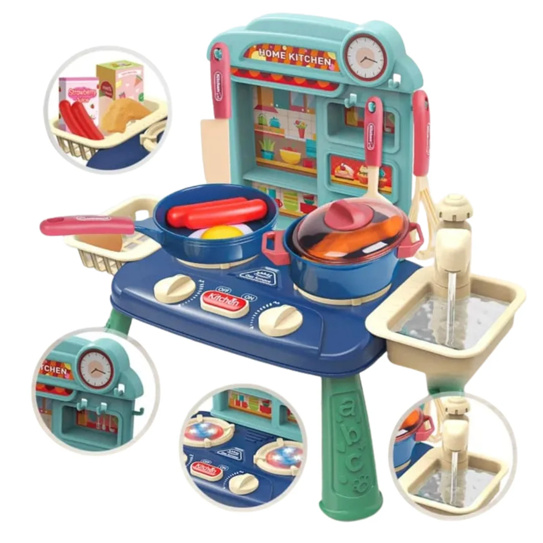 27 PCS Kitchen Set for Kids - Pretend Play Kitchen Toys for Kids