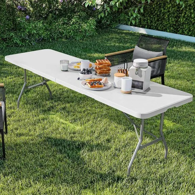 1.8m Heavy-Duty Foldable Table - 6ft Folding Table for Events, Catering, Camping, Home, Office, Parties & Outdoor Use