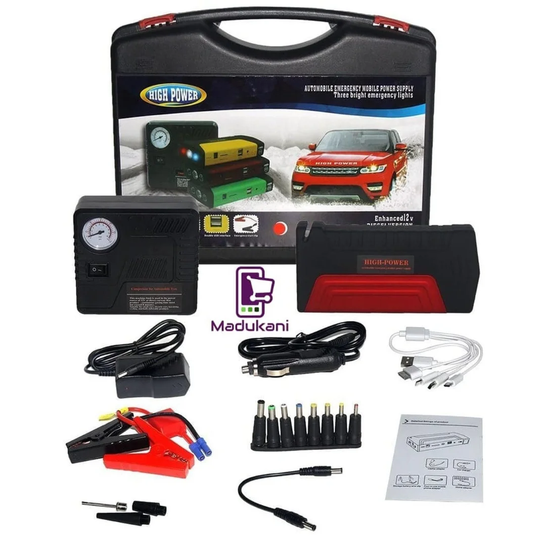 12V Portable Car Jump Starter Kit With Accessories