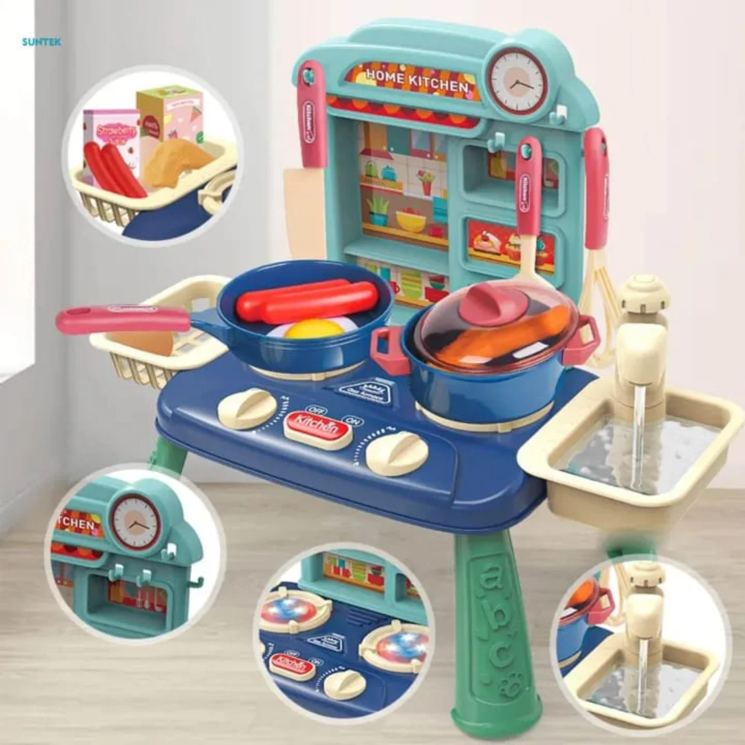 27 PCS Kitchen Set for Kids - Pretend Play Kitchen Toys for Kids