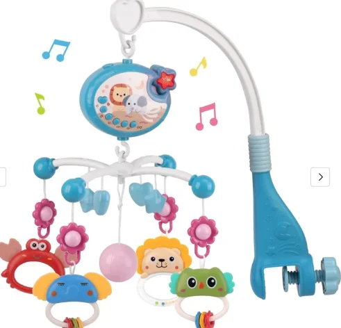Musical Mobile Bed Bell for Babies, Toys for Babies, Musical Baby Mobile with Projection & Soothing Melodies – Kids Baby Musical Crib (0 - 12 months), Mobile Hanging Toy Projector, Lights Music Box Rotating Rattle Bed Bell Baby Toys Musical Mobile