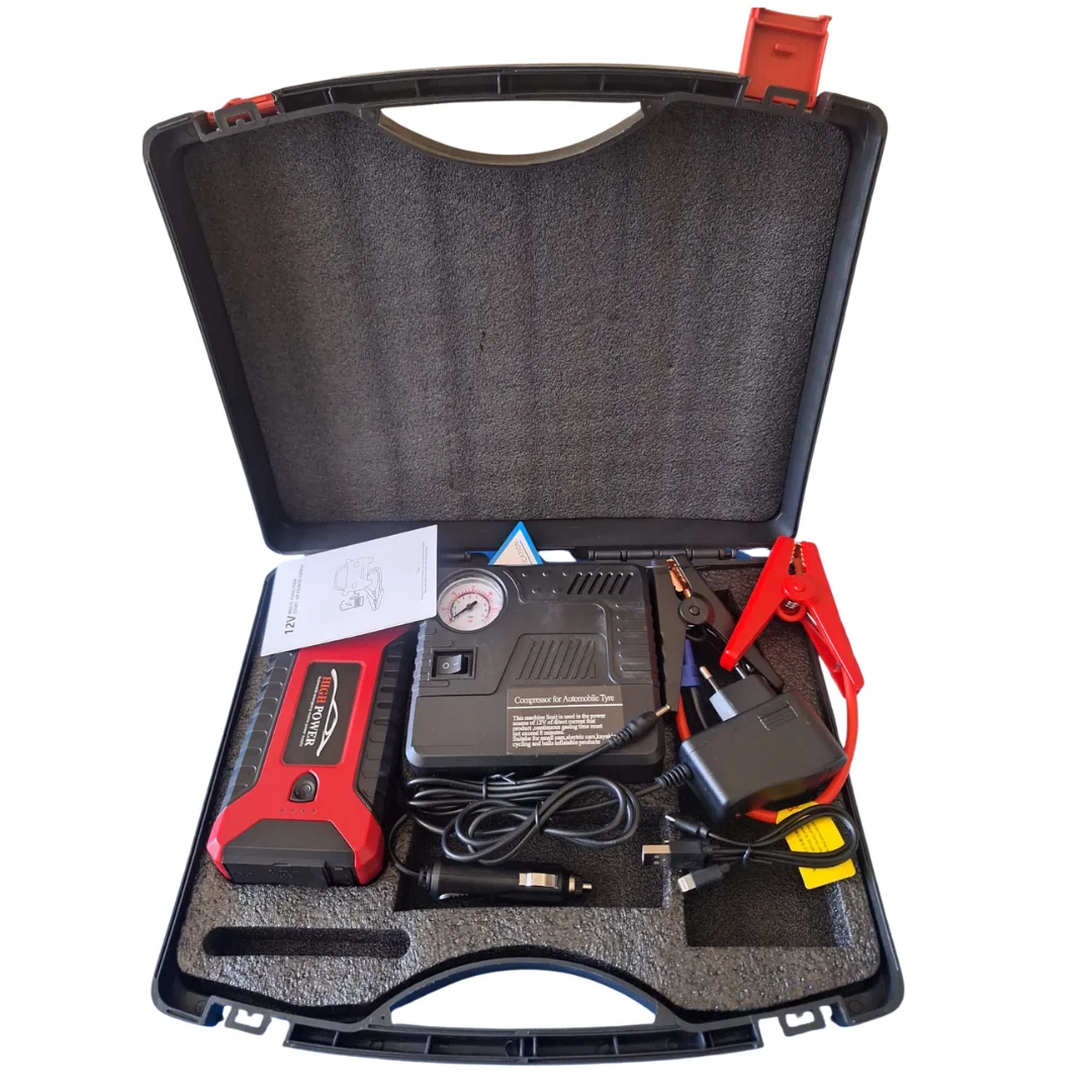 12V Portable Car Jump Starter Kit With Accessories