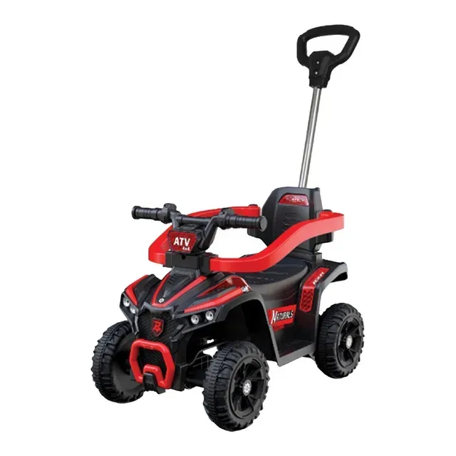 Ride-On Baby Push Car, 4 Wheel Baby Walker Toy (Age 1-4yrs), Stroller, 3-in-1 Ride-On Push Car, Ride Car ATV for Toddlers with Removable Push Handle - Ride-On Cars for Kids