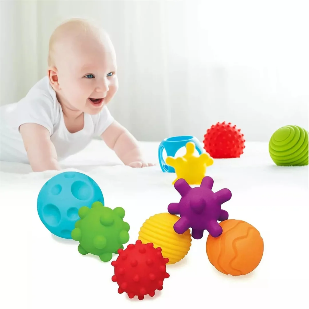 Sensory Ball Toys Set – 6 Textured Balls for Babies & Toddlers, Toys for Babies, Bright Textured Balls
