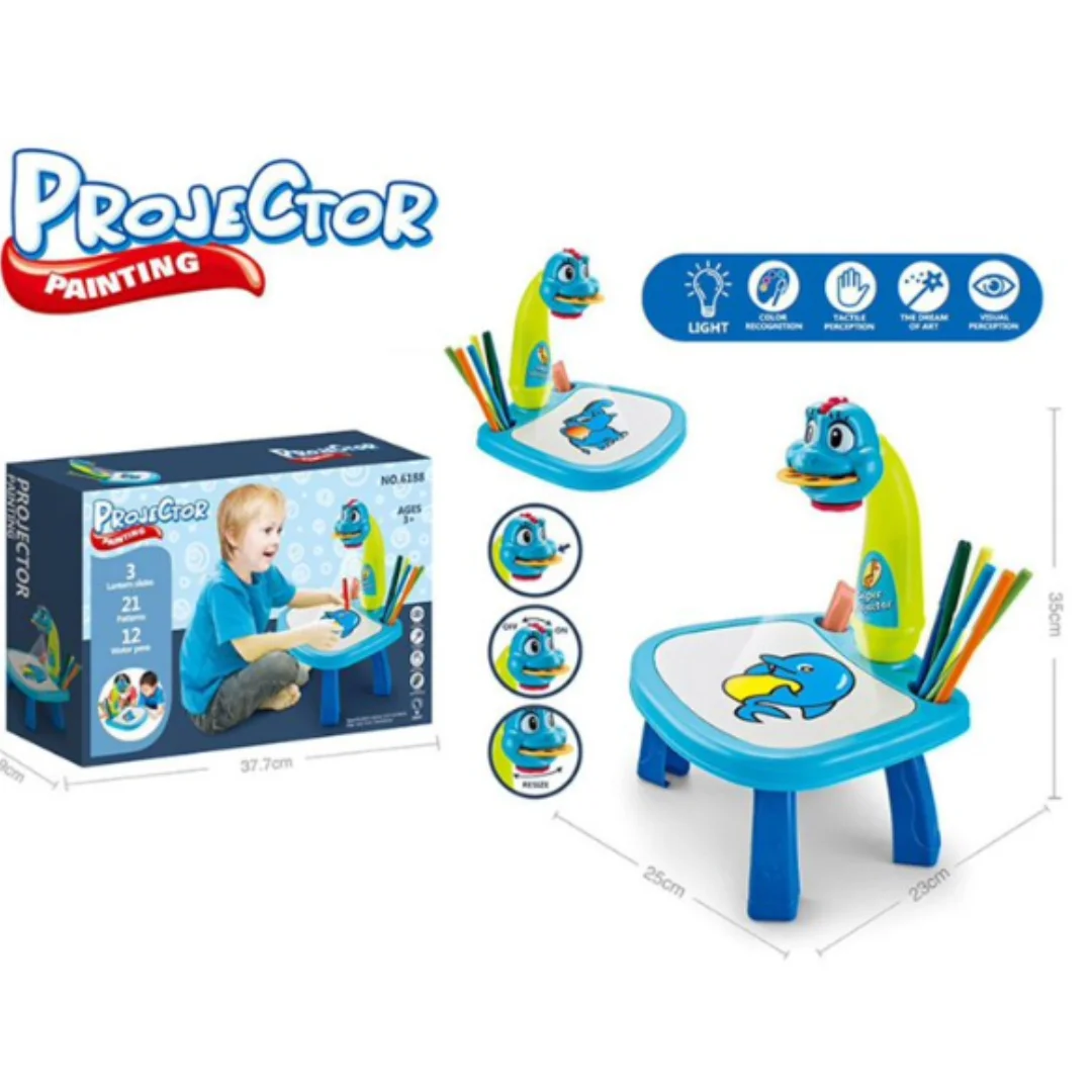 Kids Drawing Projector with Light & Music,Childrens Trace and Draw Projector Table, Children Projection Drawing Board, Child Learning Desk with Smart Projector for Toddlers, Early Education Toys Drawing Board for 3+ -  Early Education & Learning Toys and Equipment