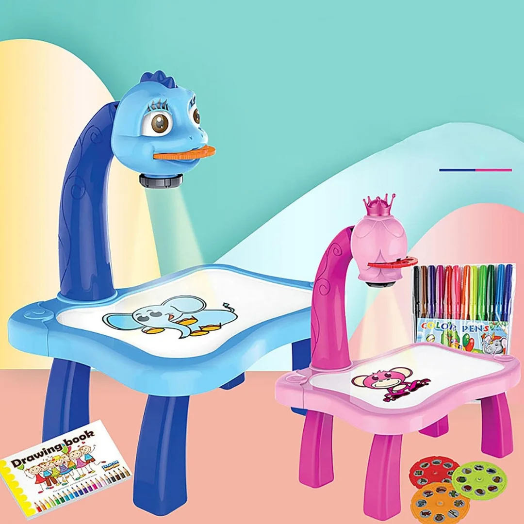 Kids Drawing Projector with Light & Music,Childrens Trace and Draw Projector Table, Children Projection Drawing Board, Child Learning Desk with Smart Projector for Toddlers, Early Education Toys Drawing Board for 3+ -  Early Education & Learning Toys and Equipment