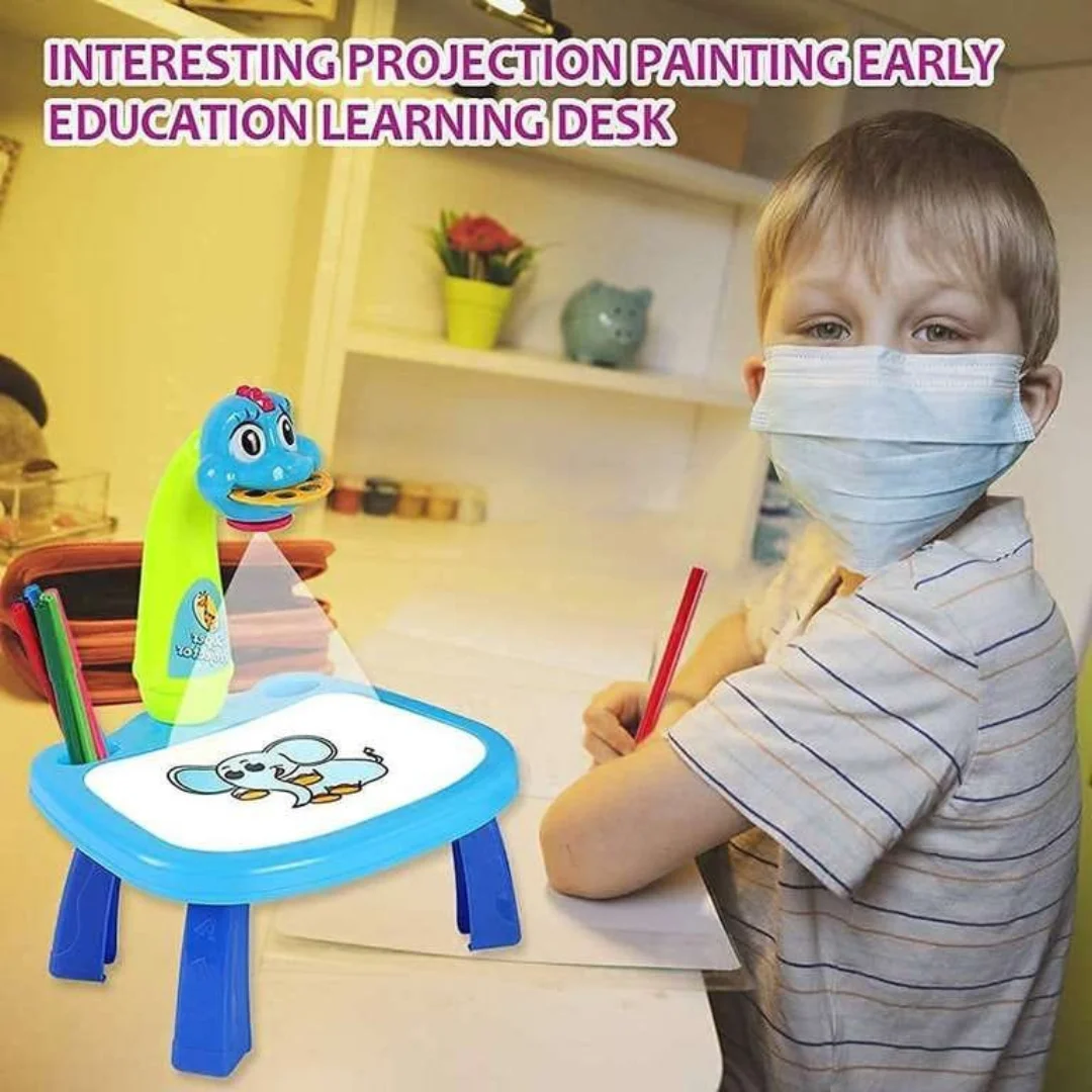 Kids Drawing Projector with Light & Music,Childrens Trace and Draw Projector Table, Children Projection Drawing Board, Child Learning Desk with Smart Projector for Toddlers, Early Education Toys Drawing Board for 3+ -  Early Education & Learning Toys and Equipment