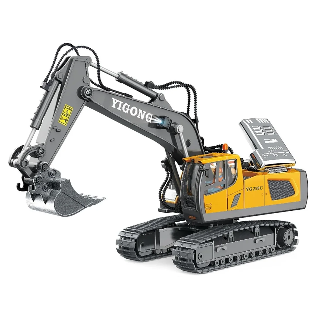 RC Excavator Toy for Kids, Remote-Controlled Excavator for KIds, Digging Toy, RC Toys, Remote Controlled Car