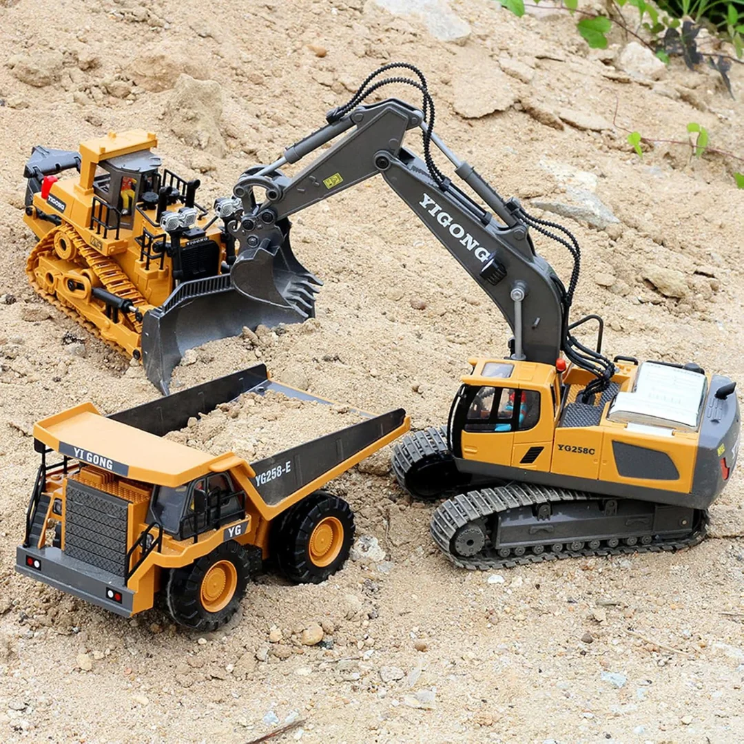 RC Excavator Toy for Kids, Remote-Controlled Excavator for KIds, Digging Toy, RC Toys, Remote Controlled Car