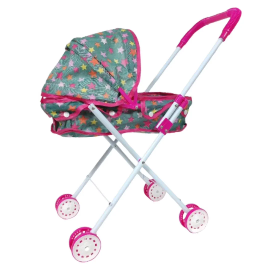 Foldable Baby Doll Stroller Girls Pretend Play Stroller for Toddlers and Kids - Stroller Accessory for Dolls, Pushchair Toy for Outside Role Play (3+ Year Old) | Pretend Play Doll Pram for Girls