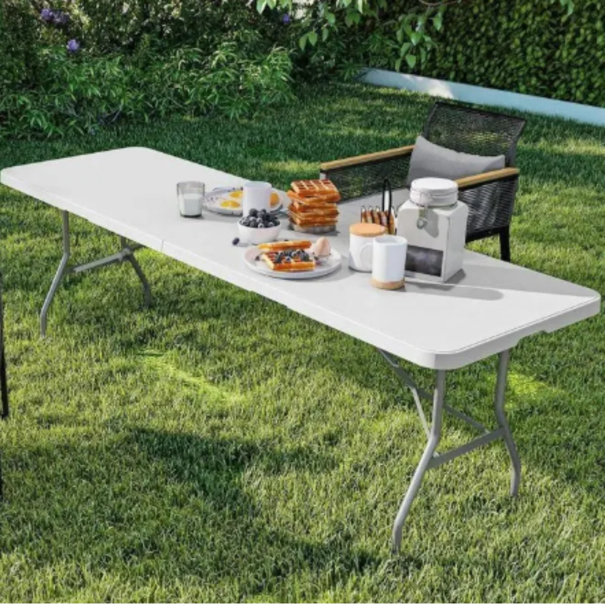 1.5m Foldable Plastic Table HDPE - Portable Folding Table for Events & Home Use