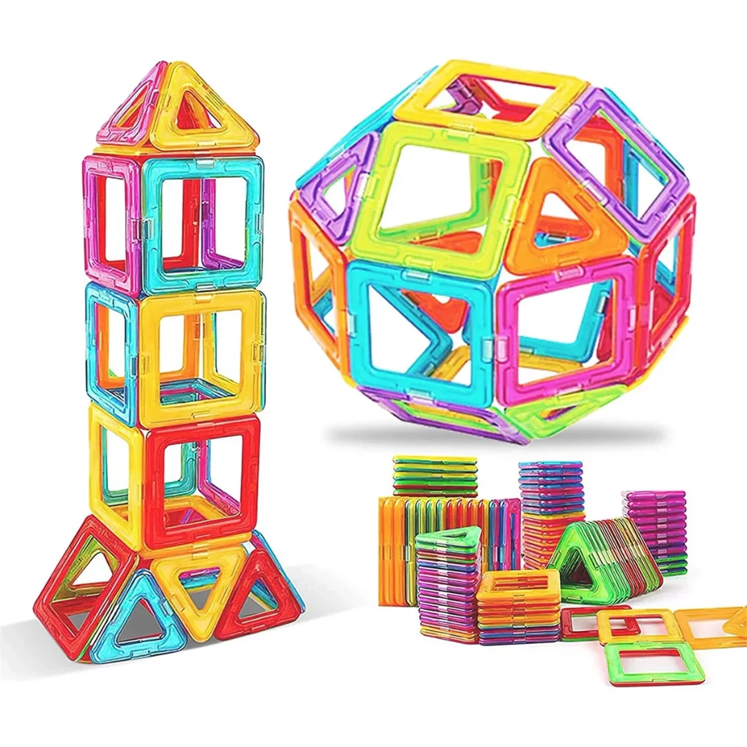 84 PCS Magnetic Tiles Building Set for Kids – 84 Pieces Magnetic Tiles for Children - Building Tiles (Ages 3+)