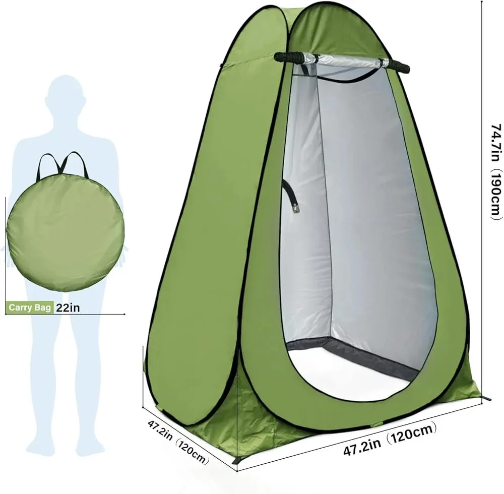 Portable Privacy Shower Tent for Camping & Outdoors, Outdoor Changing Room, Toilet Tent & Shower Shelter | Portable Outdoor Camping Bathroom Toilet Changing Dressing Room