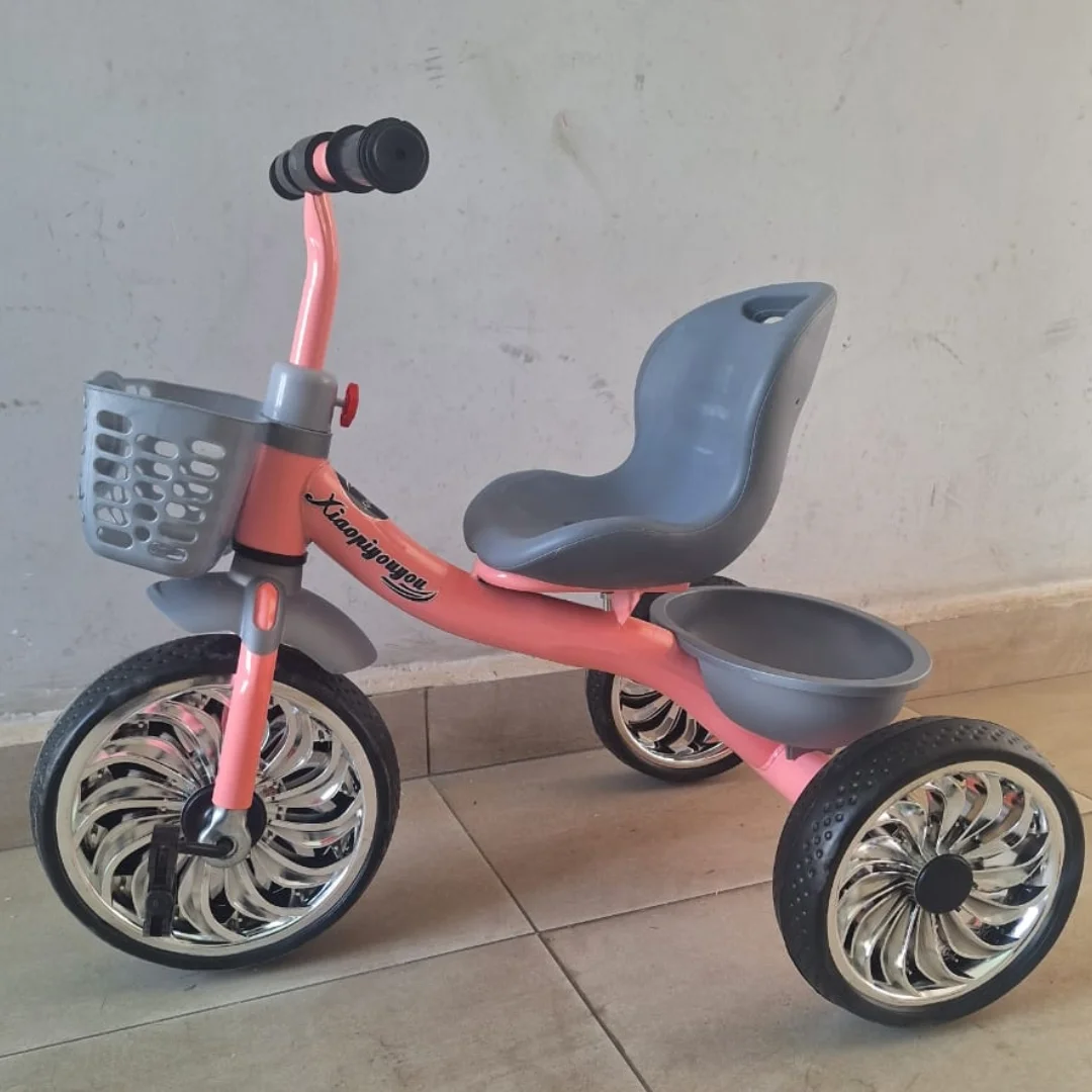 Pink Tricycle with Basket for Toddlers in Kenya - 3 Wheel Ride On Bike for Kids